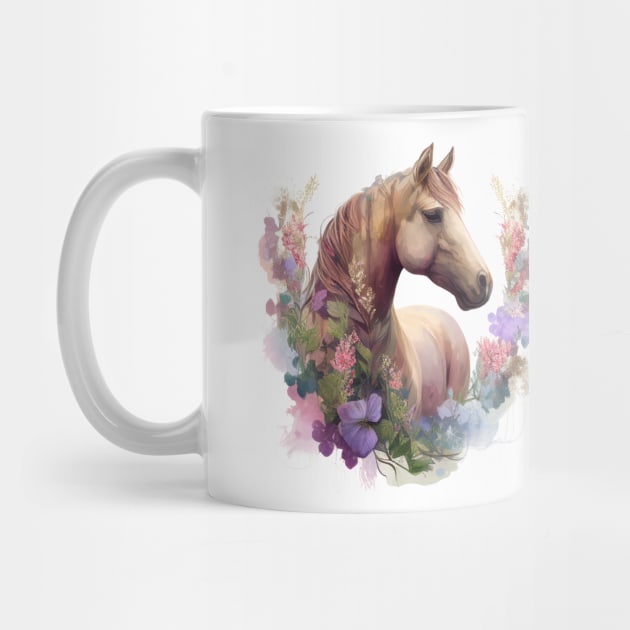 Horse Floral by Mixtgifts